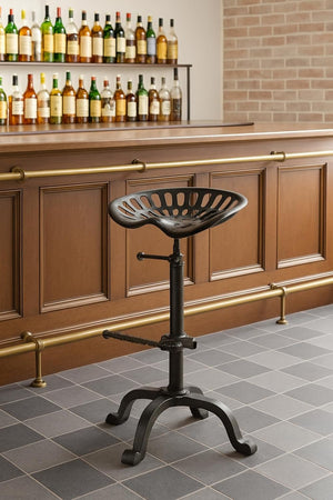Cast Iron Brown Bar Stool