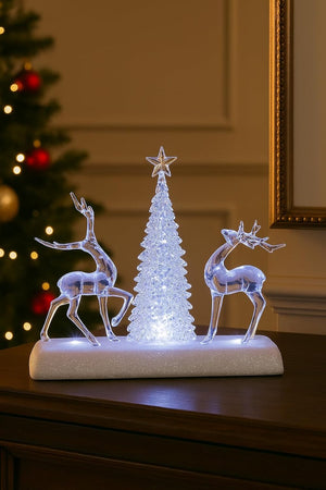 Musical Light-Up Scene With Reindeer and Tree