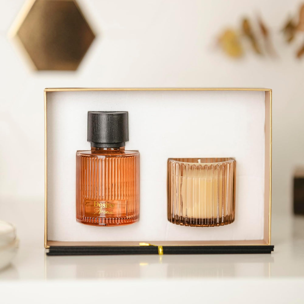 Pomegranate Noir Fragrance Reed Diffuser & Candle Set