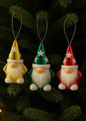 3 Pack Christmas Gonk Ornaments
