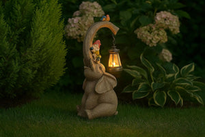 Solar Elephant Garden Ornament