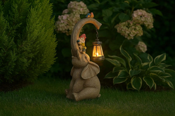 Solar Elephant Garden Ornament