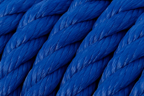Close-up of blue braided rope