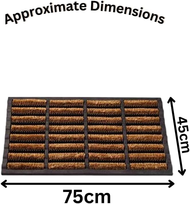 Heavy duty natural coir door mat with PVC backing