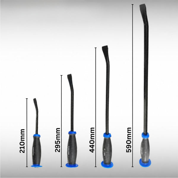 24" Heavy Duty Wrecking Bar Set 4pc Carbon Steel Pry Bars