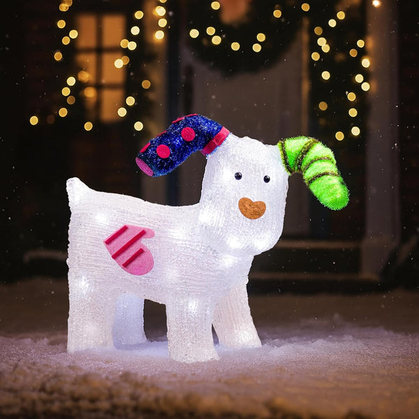 Outdoor LED Christmas Snowdog Light