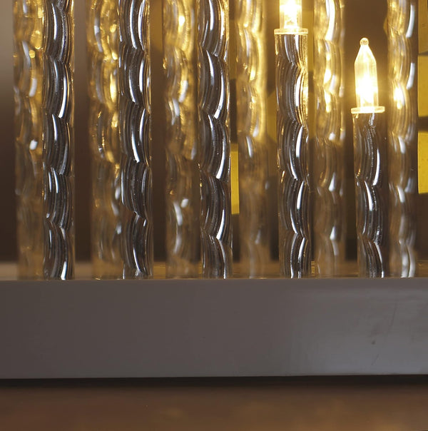 Christmas 33 Warm White LED Pipe Twisted Candle Bridge