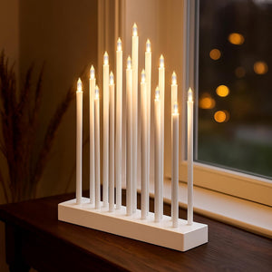 White Christmas LED Candle Bridge