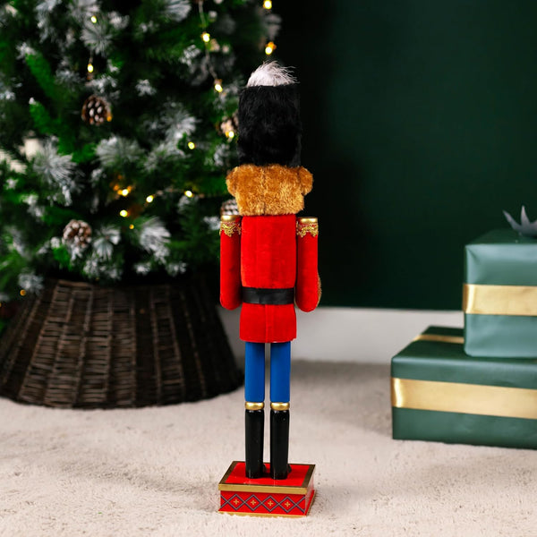 Marco Paul Large Deluxe Teddy Bear Drum Parade Nutcracker Christmas Ornament Wooden