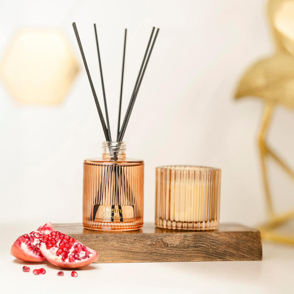 Pomegranate Noir Fragrance Reed Diffuser & Candle Set