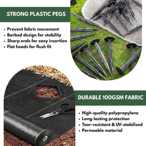 Weed Control Fabric Membrane Ground Sheet Garden Heavy Duty Landscape Cover