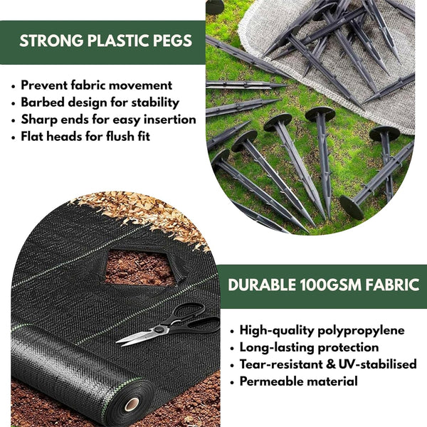 Weed Control Fabric Membrane Ground Sheet Garden Heavy Duty Landscape Cover