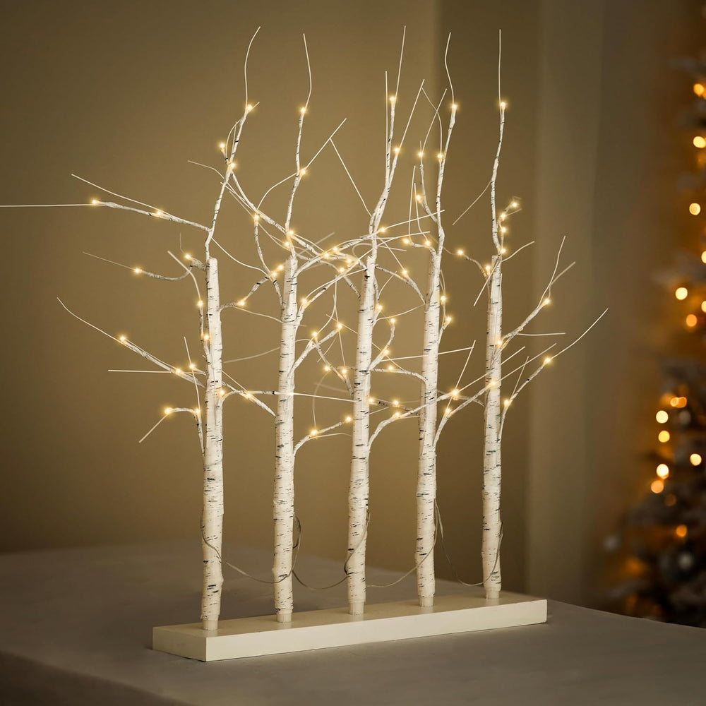 Pre-Lit Large Birch Twig Tree