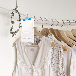 Clothing on hangers with a white background