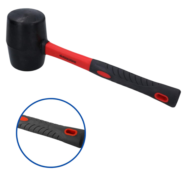 Rubber Mallet 32oz Heavy Duty Fibre Handle Hammer