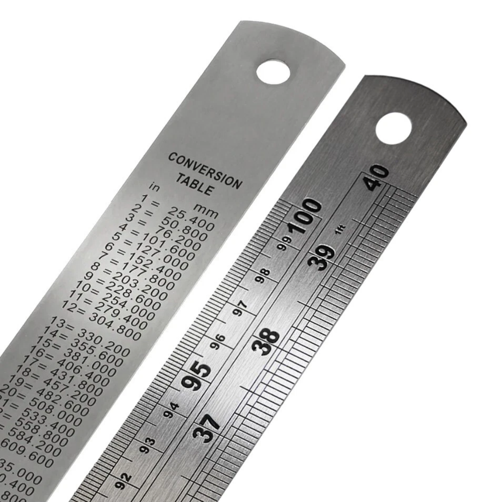 1M Stainless Steel Ruler Toolzone Quality Precision Durable DIY Tool Durable