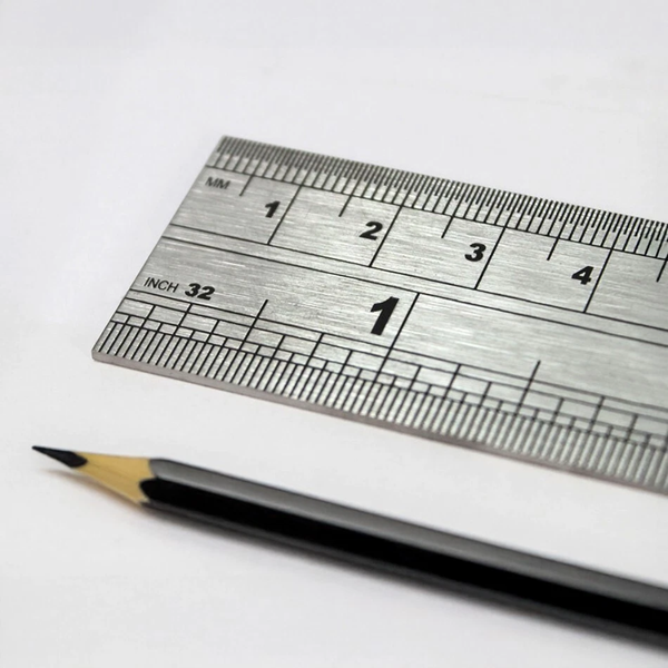 1M Stainless Steel Ruler Toolzone Quality Precision Durable DIY Tool Durable