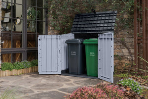 Grey garden storage box