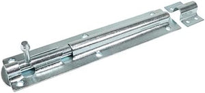 Zinc plated 8 inch sliding door bolt.