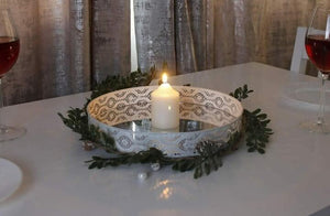 8cm ivory unscented pillar candle with 25 hour burn