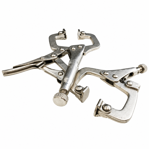 2Pc Mini C Clamps 4" Inch Locking Mole Grips Welding DIY Mechanic Tools