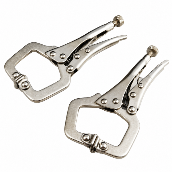 2Pc Mini C Clamps 4" Inch Locking Mole Grips Welding DIY Mechanic Tools