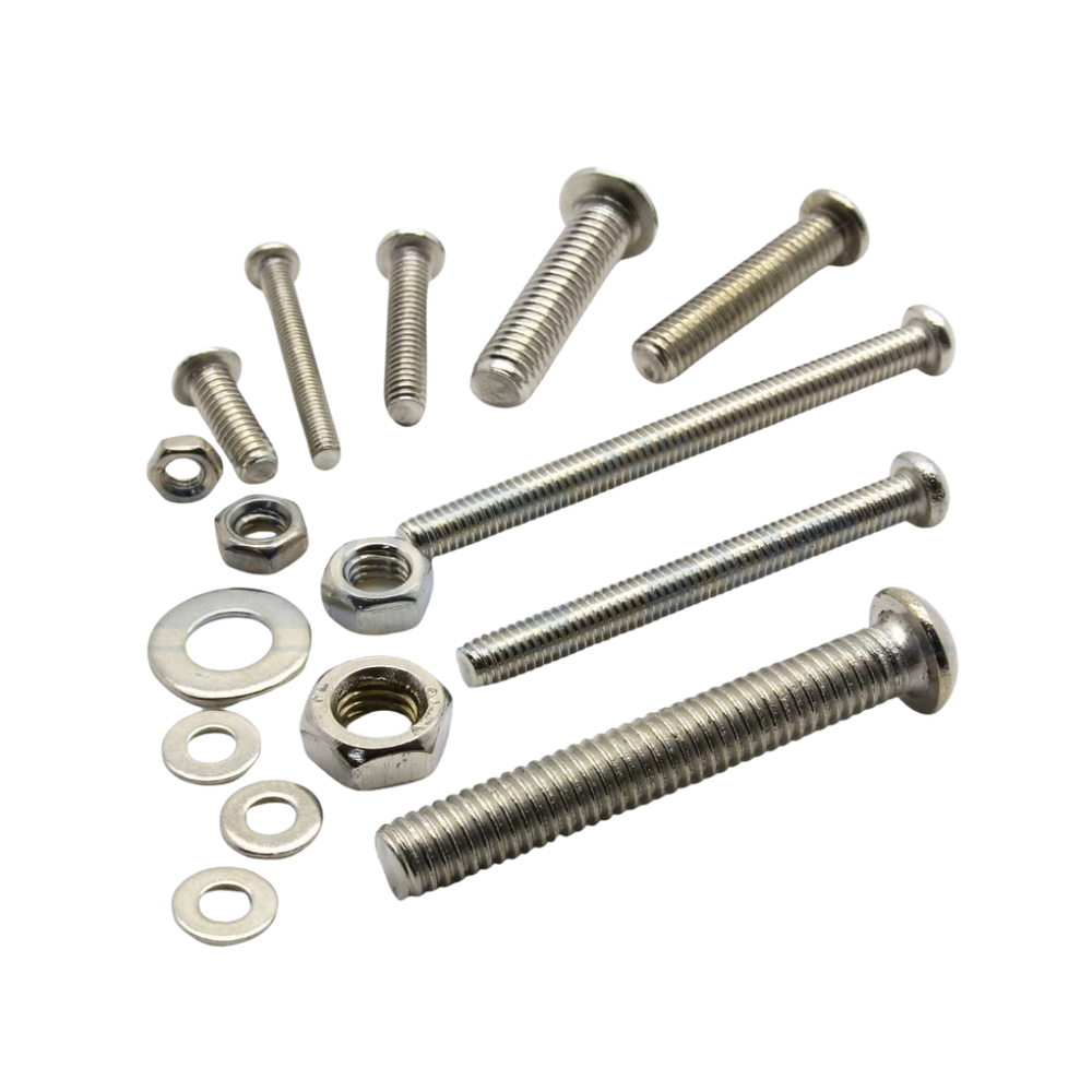 224Pc Small-Large Nuts Washers+Bolts Stainless Steel+Case Thin-Thick Repair Fix