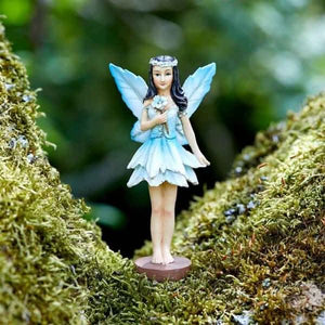 Fairy Garden Enchanted Miniature 2pc Fairy Figurines Fairies (Blue & Purple)