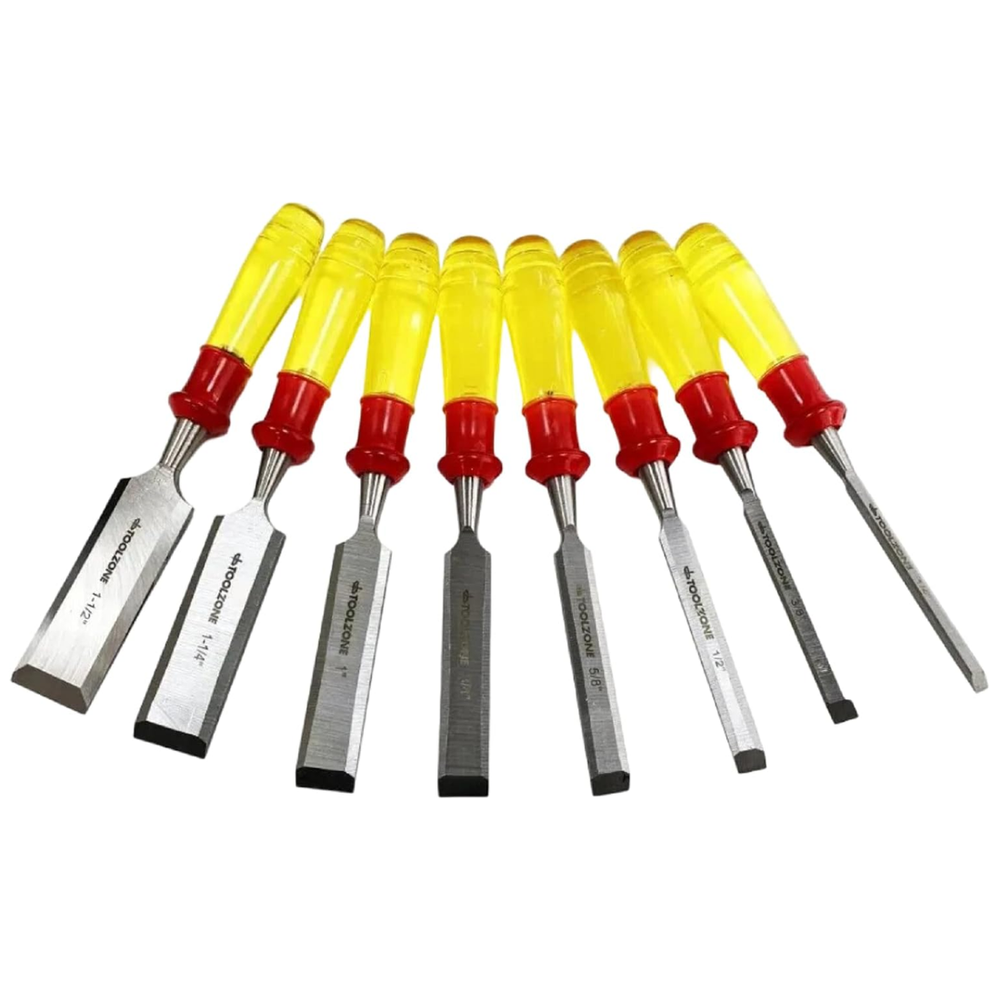 8pc Wood Chisel Set Hardened Blade Storage Case High Quality DIY Tool Set Polish