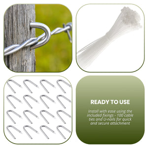 5m Galvanised Chicken Wire Netting 25mm Mesh Fence Roll