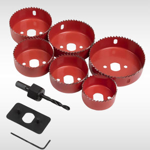 9 piece downlight hole saw set