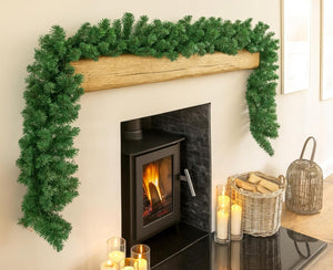 9ft traditional pine Christmas garland