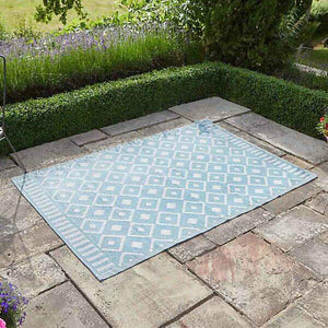 Aruba blue alfresco indoor outdoor rug