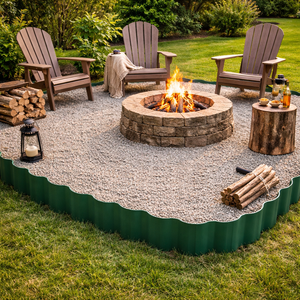 Green Wavy Lawn Edging Roll – Flexible Garden Border 30m
