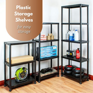 Three tier shelving system for home organisation