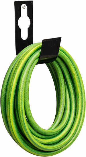 Compact hose pipe holder for garage storage