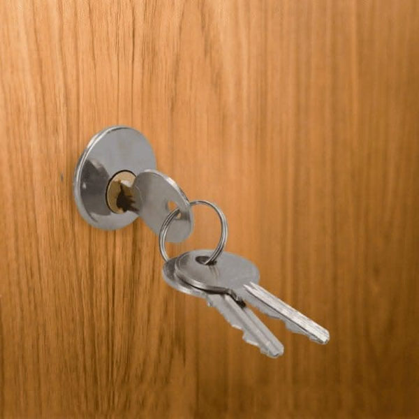 Brass door latch lock for apartments and rental properties
