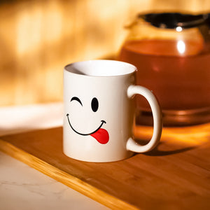 12 Piece Funny Face Coffee Mug Set for Parties, Offices & Novelty Gift Ideas