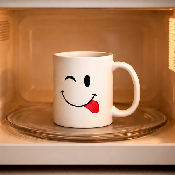 12 Piece Funny Face Coffee Mug Set for Parties, Offices & Novelty Gift Ideas