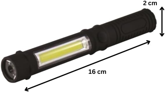 Black LED pen torch with magnetic base