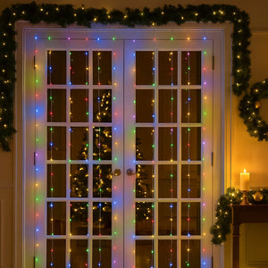 Christmas curtain string lights measuring 210 x 162cm