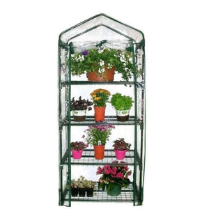 Clear greenhouse cover protecting plants and seedlings
