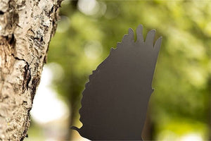 Decorative bird silhouette garden ornament for outdoor spaces