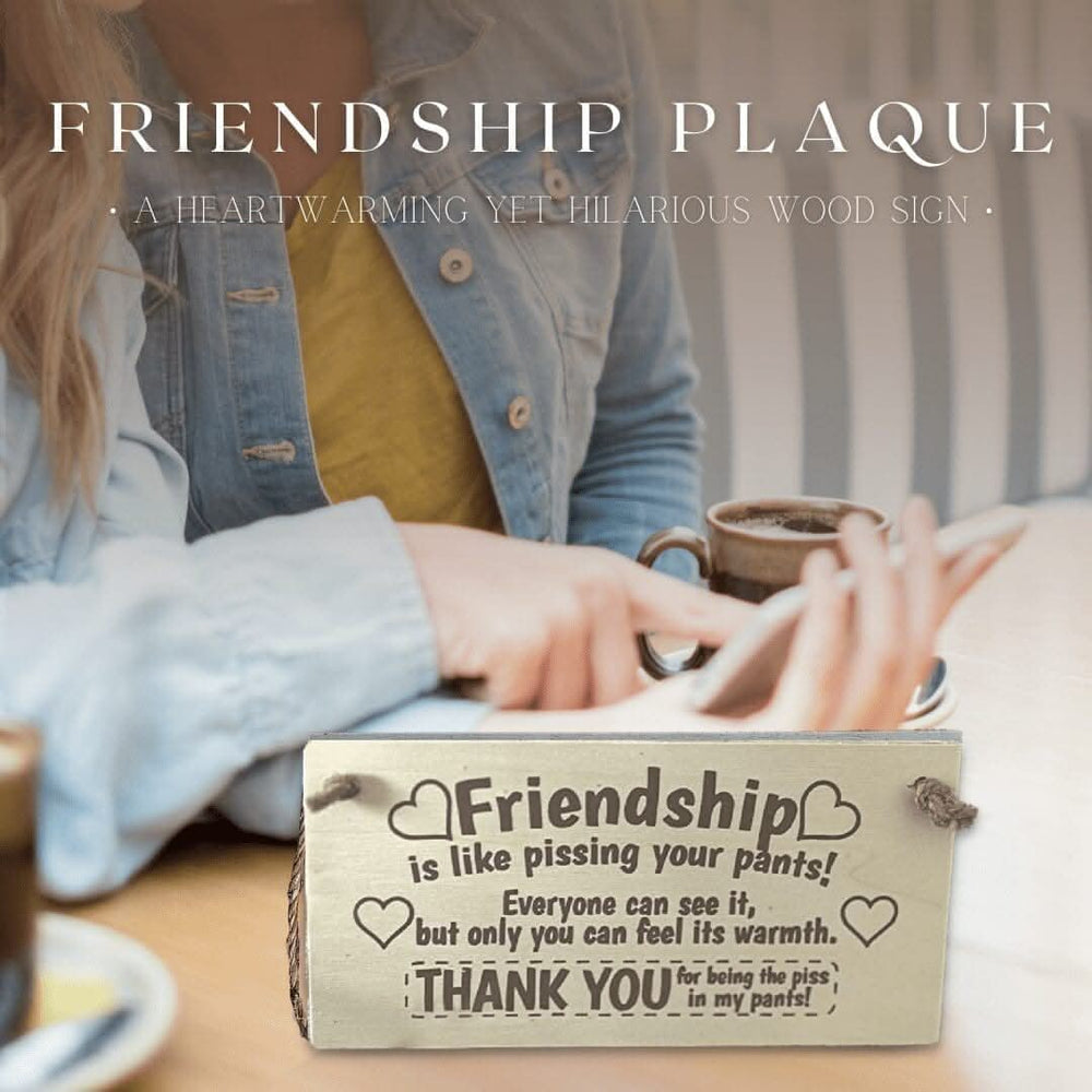 Decorative friendship quote plaque for office and bedroom walls