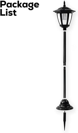 Decorative solar lamp post for summer garden evenings