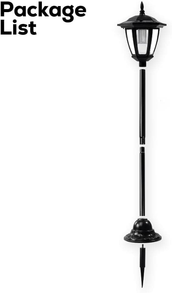 Decorative solar lamp post for summer garden evenings