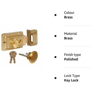 Door security lock with 3 keys for flats and offices