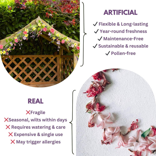 reusable floral garland for home decor