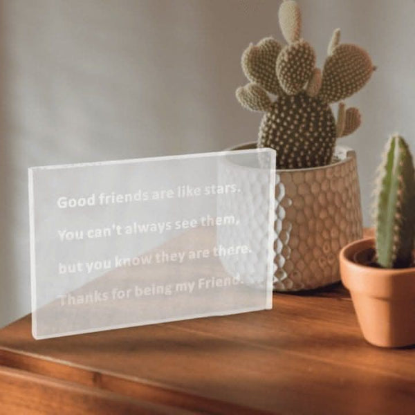 Elegant friendship paperweight ornament for shelves