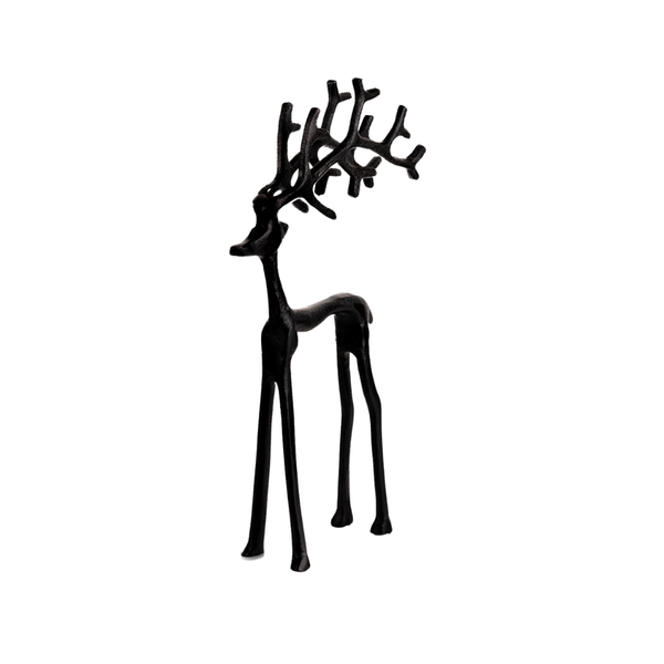 Black 30cm Large Reindeer Christmas Decoration